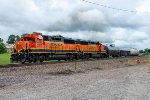 BNSF 3187 leads a local east out of Monett 